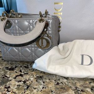 Lady Dior Steel gray cannage Lambskin